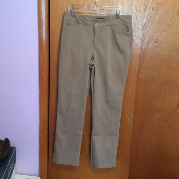 Lee Women's Straight Leg Pants - Khaki - Picture 1 of 4
